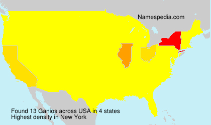 Surname Ganios in USA
