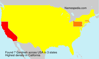 Surname Ganjineh in USA