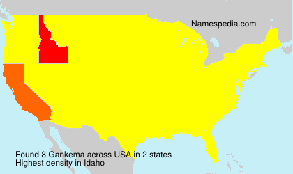 Surname Gankema in USA