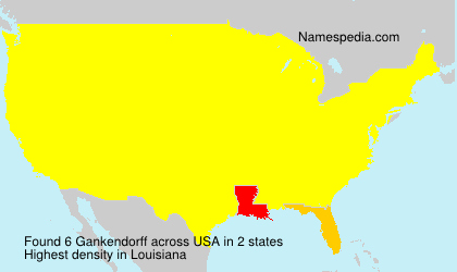 Surname Gankendorff in USA