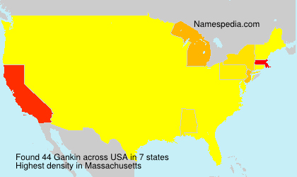 Surname Gankin in USA