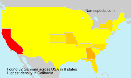 Surname Gannam in USA