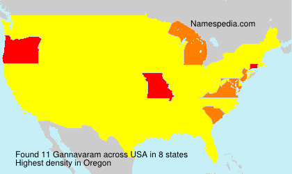 Surname Gannavaram in USA