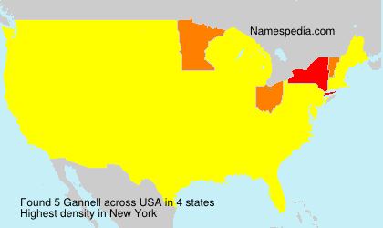 Surname Gannell in USA