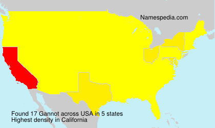 Surname Gannot in USA