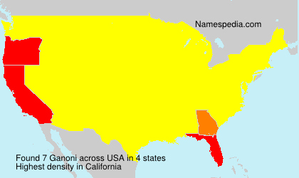 Surname Ganoni in USA