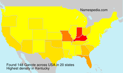 Surname Ganote in USA