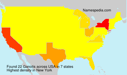 Surname Ganotis in USA