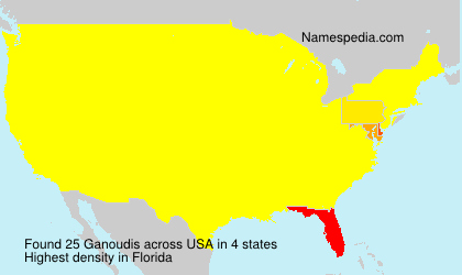 Surname Ganoudis in USA