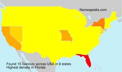 Surname Ganovic in USA