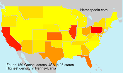 Surname Gansel in USA