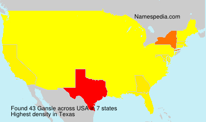 Surname Gansle in USA