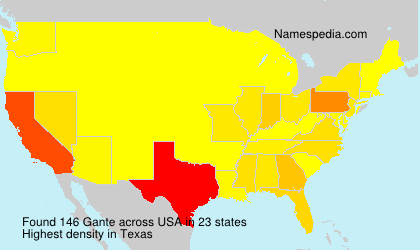 Surname Gante in USA