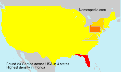 Surname Gantea in USA