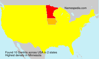 Surname Gantriis in USA