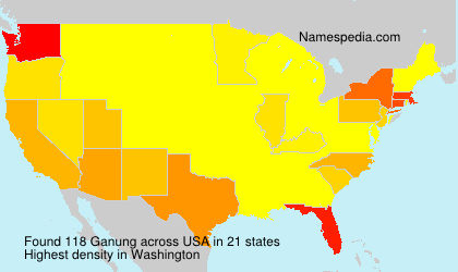 Surname Ganung in USA
