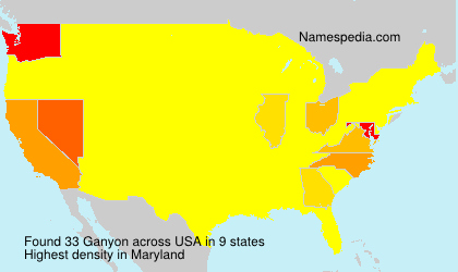 Surname Ganyon in USA