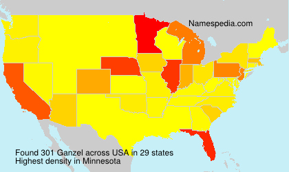 Surname Ganzel in USA