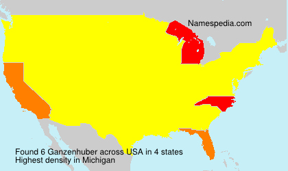Surname Ganzenhuber in USA
