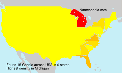 Surname Ganzie in USA