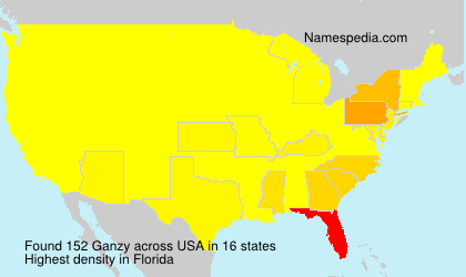 Surname Ganzy in USA