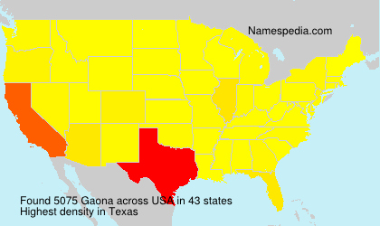 Surname Gaona in USA
