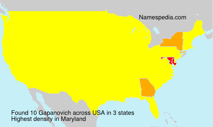 Surname Gapanovich in USA