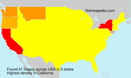 Surname Gapay in USA