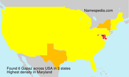 Surname Gapaz in USA