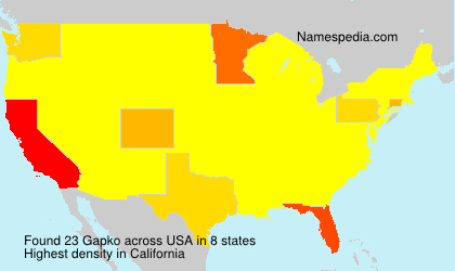 Surname Gapko in USA