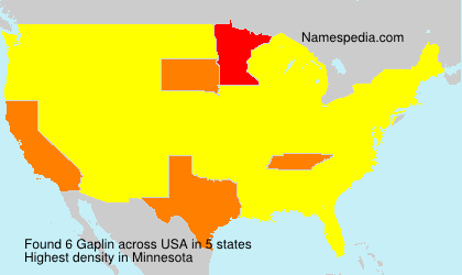 Surname Gaplin in USA