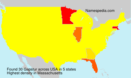 Surname Gapstur in USA
