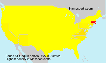 Surname Gaquin in USA