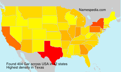 Surname Gar in USA