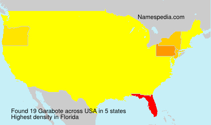 Surname Garabote in USA