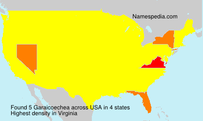 Surname Garaicoechea in USA