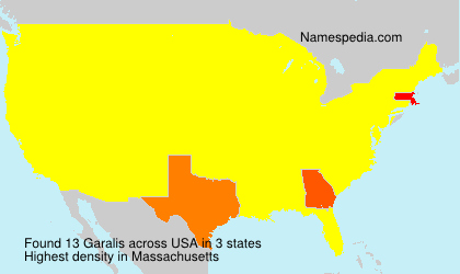 Surname Garalis in USA