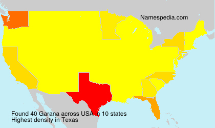 Surname Garana in USA