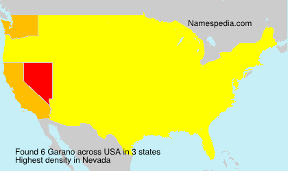 Surname Garano in USA