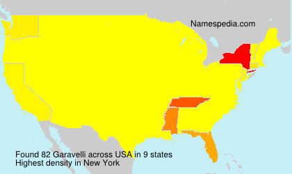 Surname Garavelli in USA
