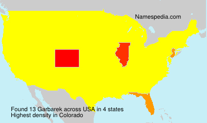 Surname Garbarek in USA