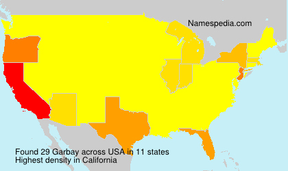 Surname Garbay in USA
