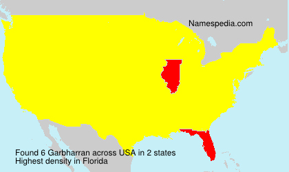 Surname Garbharran in USA