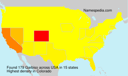 Surname Garbiso in USA