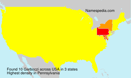 Surname Garboczi in USA