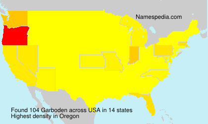 Surname Garboden in USA