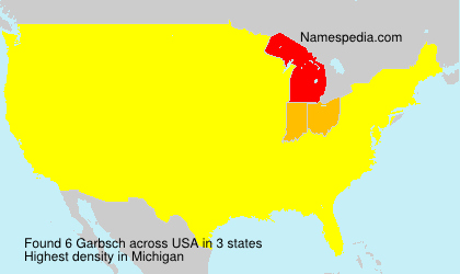 Surname Garbsch in USA