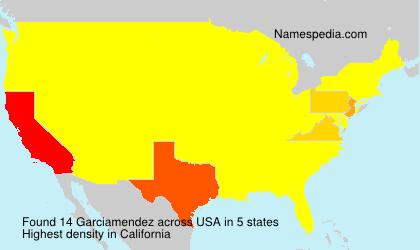Surname Garciamendez in USA