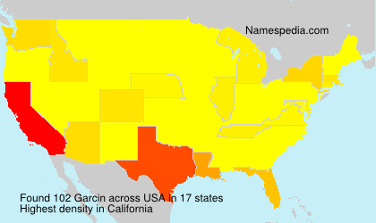 Surname Garcin in USA