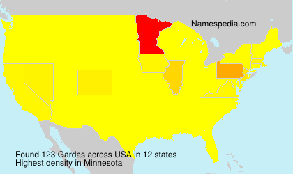 Surname Gardas in USA